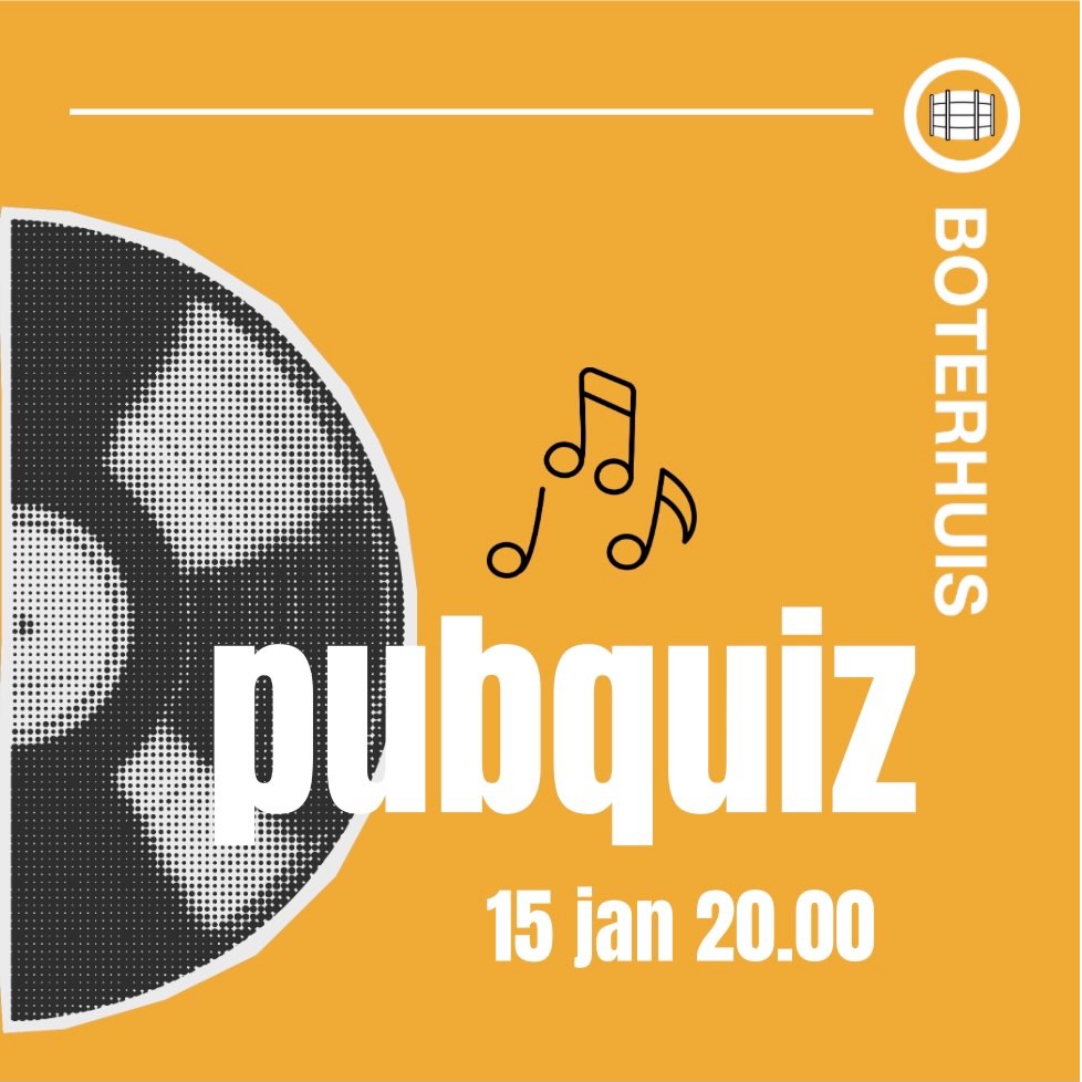 Er zijn nog een paar plekjes voor de PUBQUIZ
Komende donderdag 20u!

🎙️🎶🍻 🎶max 5 man per team
💰10,- per team incl een Hollandse plank 
📩mail nu boterhuisdelft@ziggo.nl

Met wie wil jij wel een team vormen?